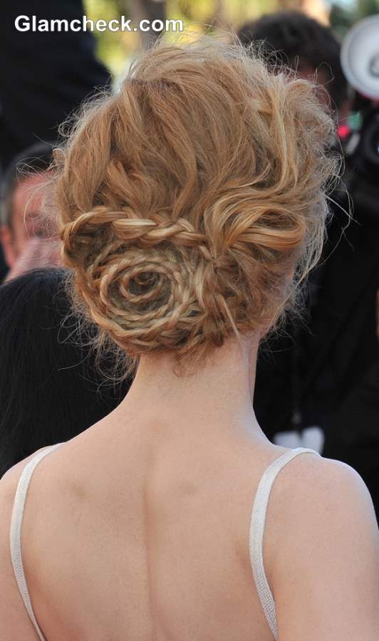 Nicole Kidman Nested Braid Hairstyle at 2013 Cannes