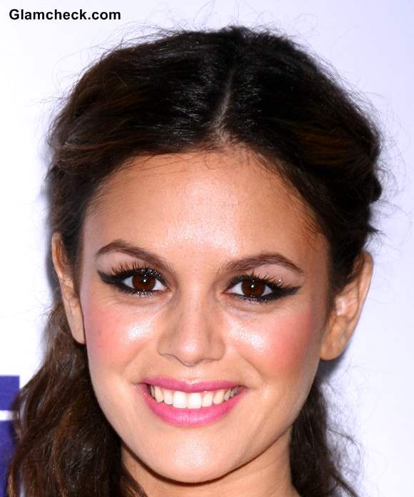 Rachel Bilson Makeup 2013 Pink Lips with Winged Eyeliner