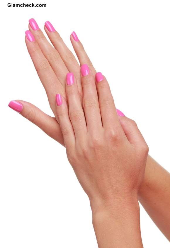 Shades of Pink Nail polish basic pink