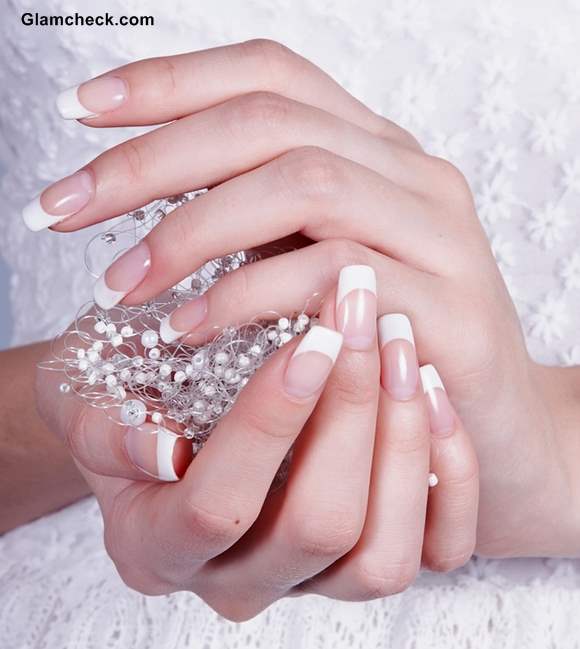 Wedding Nail Art french Manicure