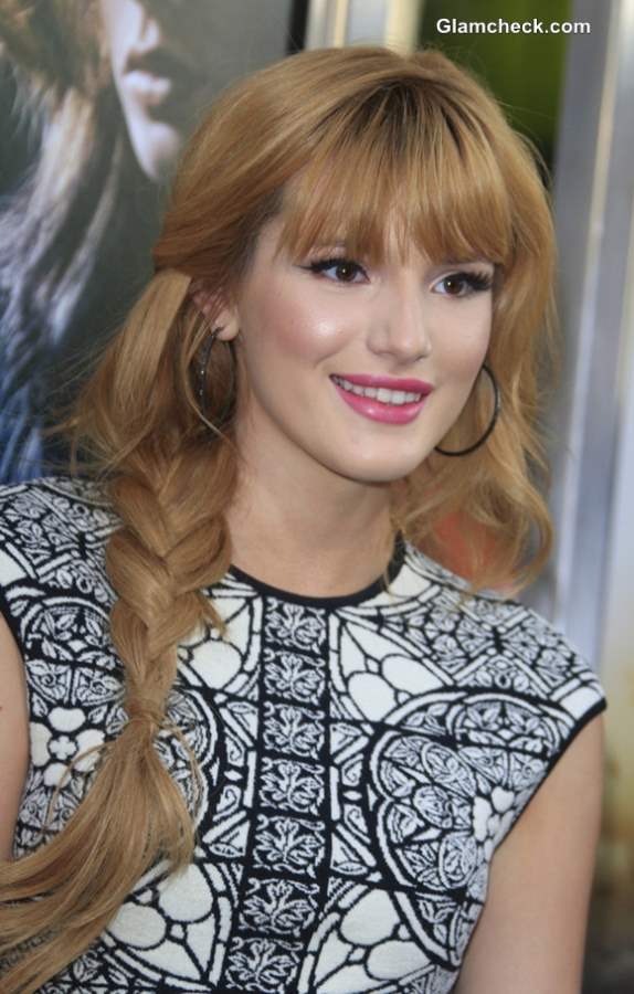 Celeb Hairstyle and Look - Bella Thorne in Side Plait