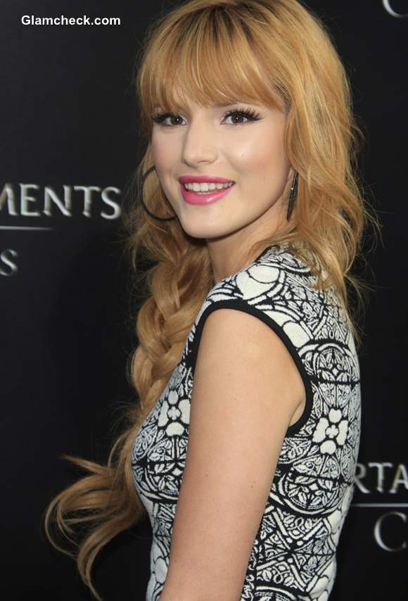 Celeb Hairstyle and Look - Bella Thorne in Side Plait