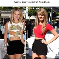 Celeb Style Inspiration - Crop Top with High Waist Shorts