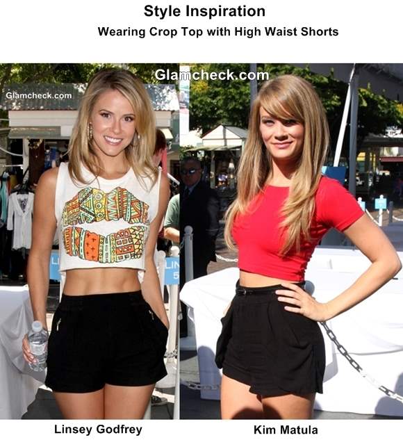 Celeb Style Inspiration - Crop Top with High Waist Shorts