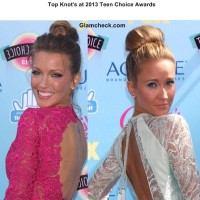 Celeb Top Knot Hairstyes at 2013 Teen Choice Awards