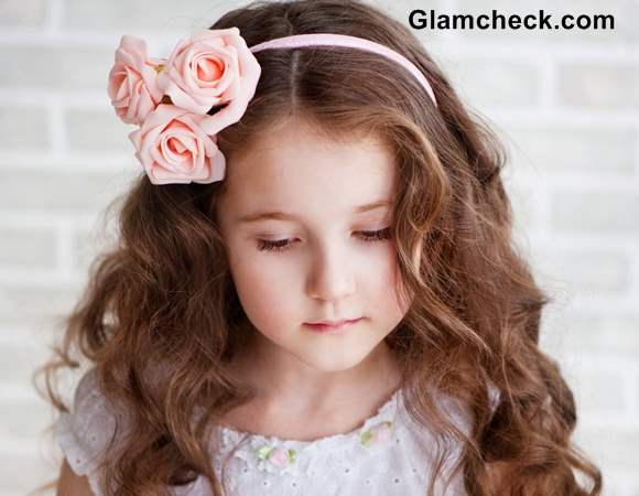 Floral Hair Accessory for Little Girls - Flower Hair Elastic Bands