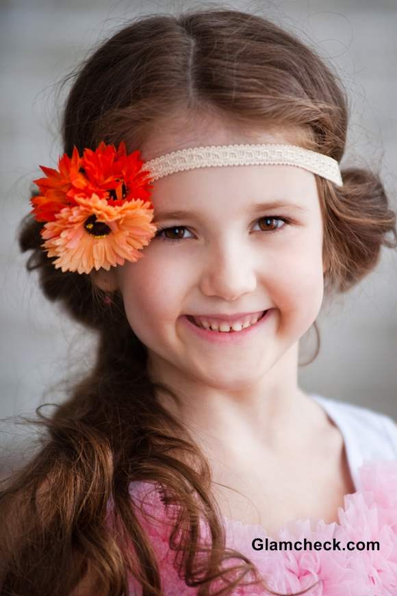 Floral Hair Accessory for Little Girls - Flower Hair 