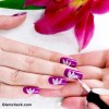 Flower Nail Art DIY Lotus Motif
