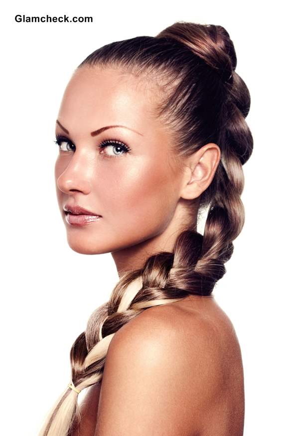 Hairstyle How To Chunky High Plait