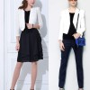 How to wear White Blazer with Black