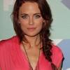 Katia Winter Messy Side Fishtail Plait hairstyle 2013