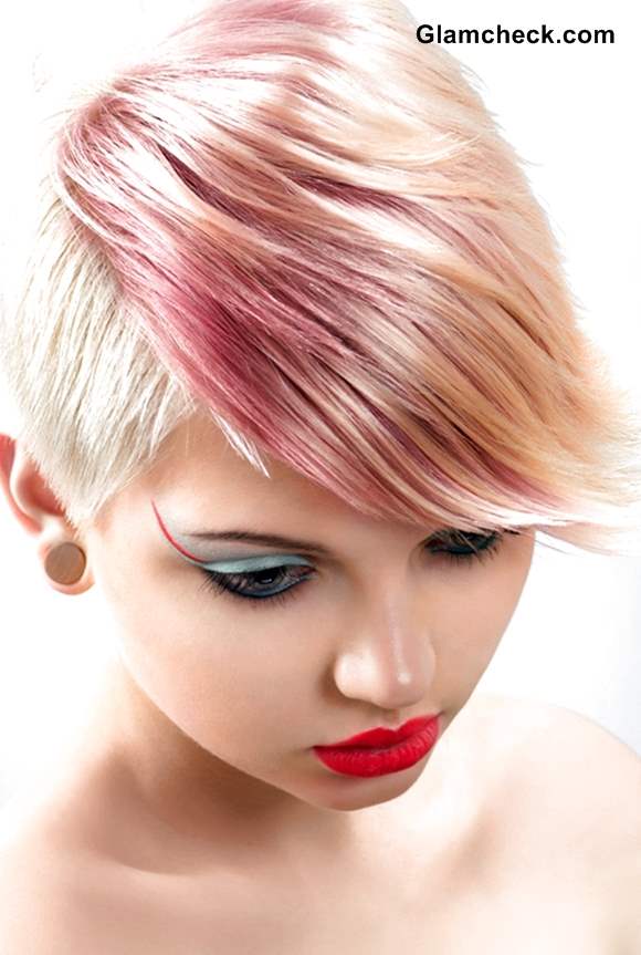 Pixie Hair with Pastel Highlights