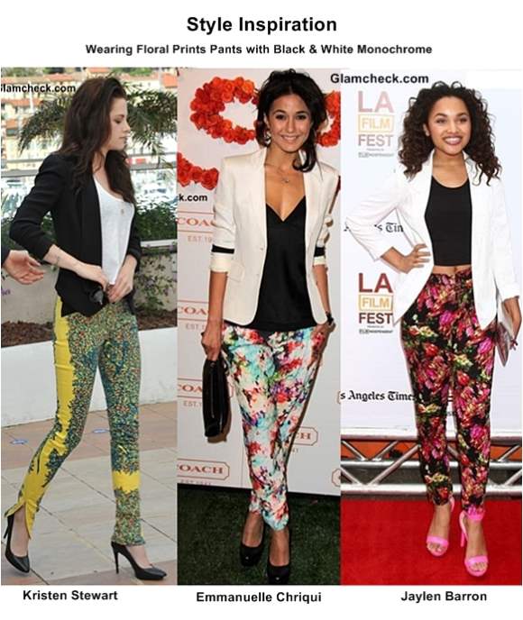 Style Inspiration - Wearing Floral Prints Pants with Black and White Monochrome