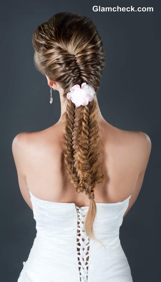 Three Row Fishtail Plait Hairstyle