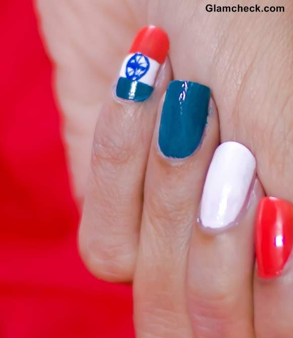 Tri-Color Nail Art DIY - India Independence Day