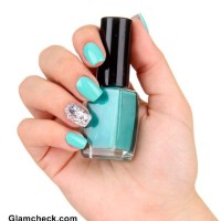 Turquoise nail polish Blue nail art