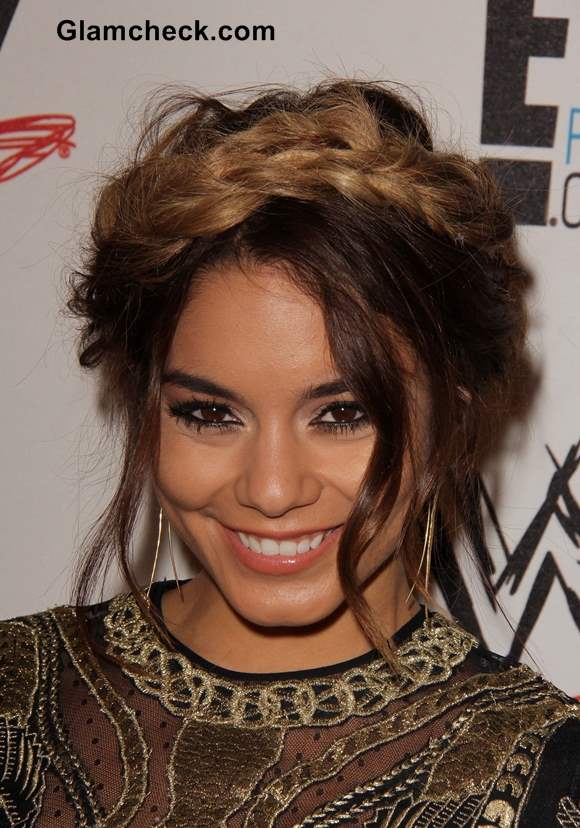 Vanessa Hudgens' Dip-dyed & Braided Hairstyle at Charity Do