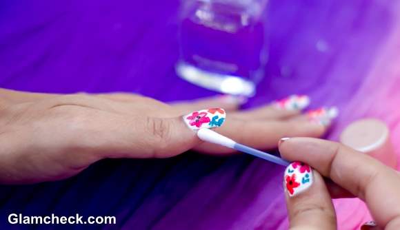 Flower Nail Art DIY steps