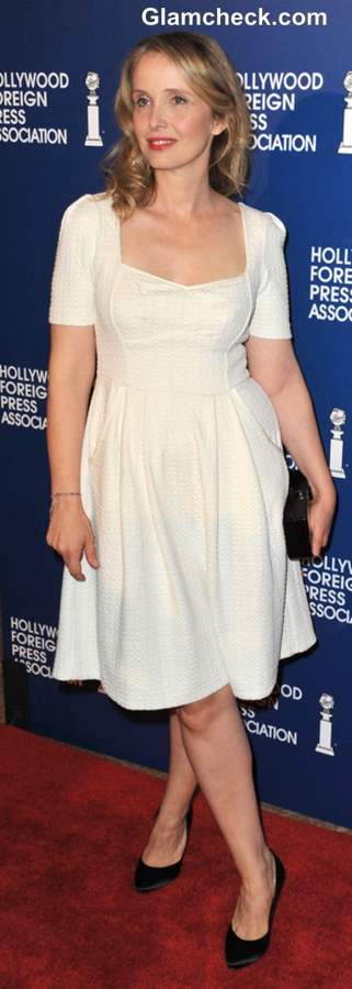 Lady-like Dressing in White Dress Julie Delpy