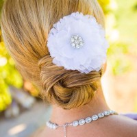 Wedding Hairstyle Floral Accessories with Chignon