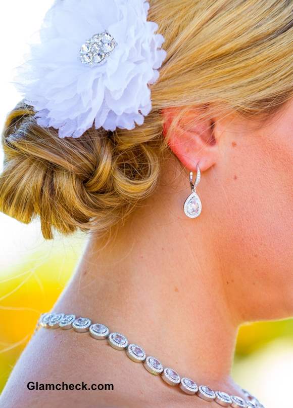 Wedding Hairstyle Flowers with Chignon