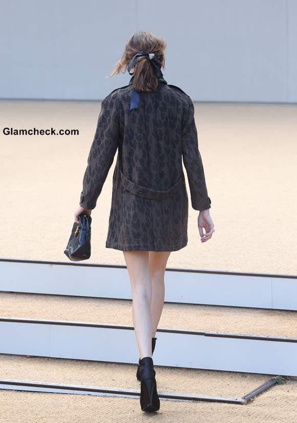 Alexa Chung at Burberry Prorsum SS 14 Fashion Show