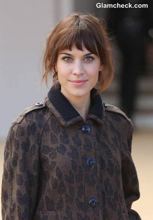 Alexa Chung at London Fashion Week SS 14 - Burberry Prorsum