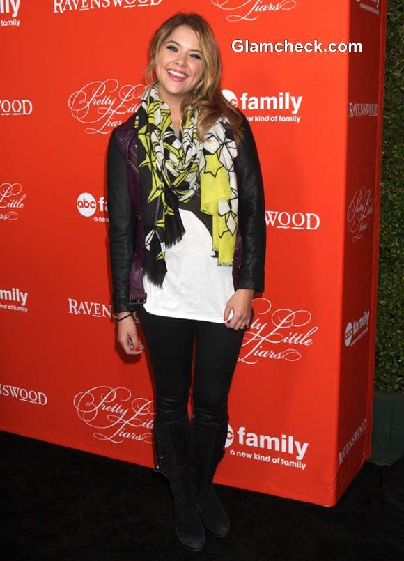 Ashley Benson printed scarf 2013