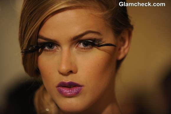 Dramatic Feather Eyelashes Makeup Trend S-S 2014 Pamela Gonzales