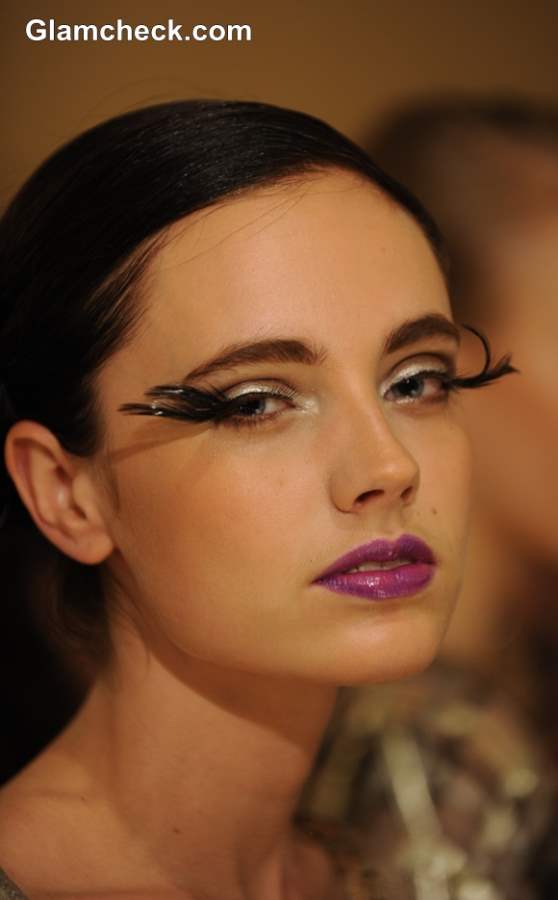Eye Makeup Trend S-S 2014 – Dramatic Feather Eyelashes