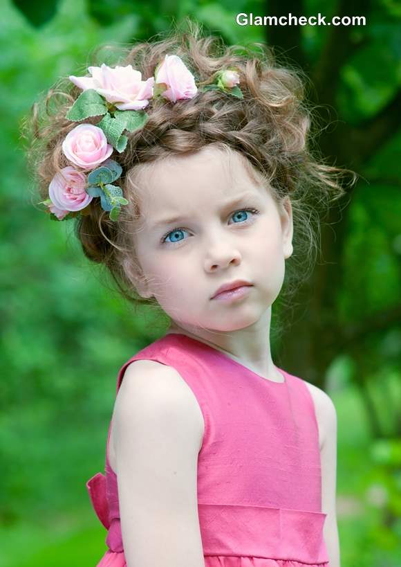 Flower Wreath Hairstyle for Flower Girls