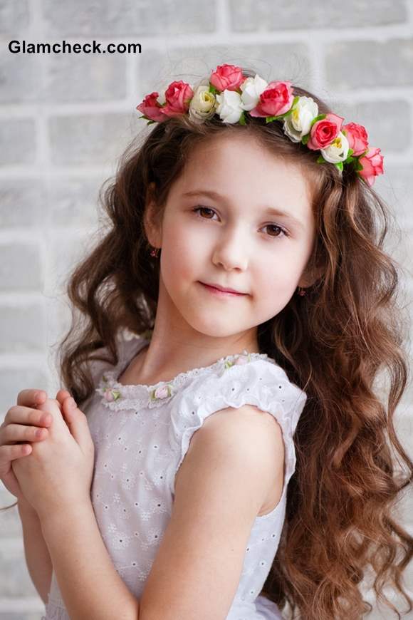 Flower Wreath Hairstyles for Flower Girls