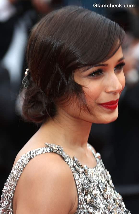 Freida Pinto Hairstyle at the 66th Cannes Film Festival