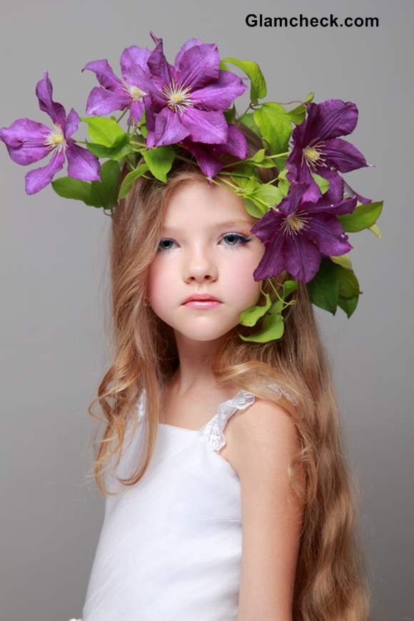 Flower Wreath Hairstyles for Flower Girls