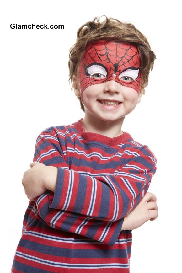 Halloween Super Hero Costume Face Art for Little Boys