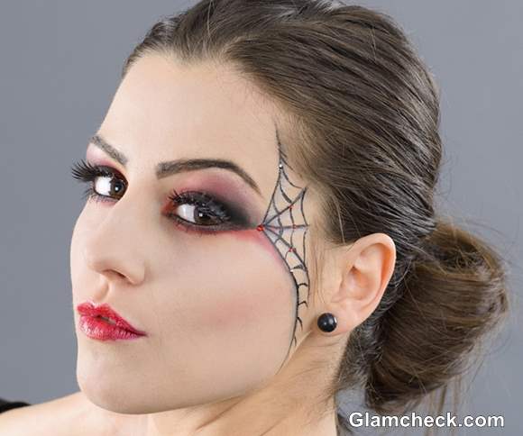 Halloween Witch Eye Makeup Spider Web