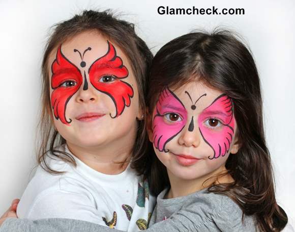 Halloween costume makeup for kids -Butterfly