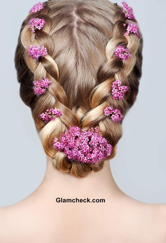 How to Make Two Row Dutch Braids and Bun Hairstyle
