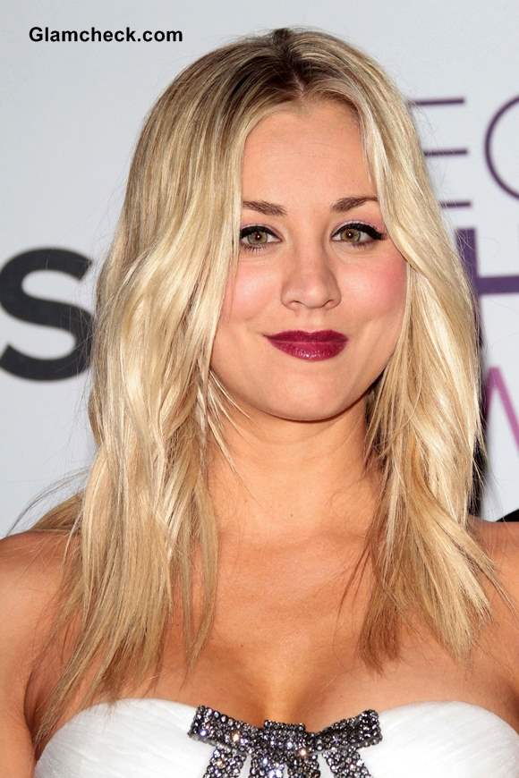 Kaley Cuoco Plum Lips 2013