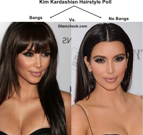 Kim Kardashian Hairstyle Poll Bangs Vs No Bangs