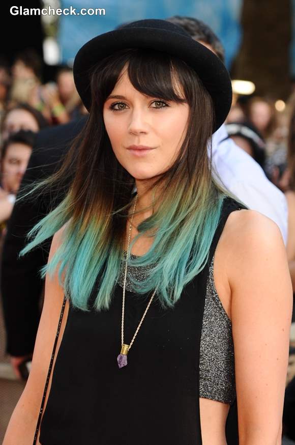 Lilah Parsons Dip Dyes Locks Emerald Green