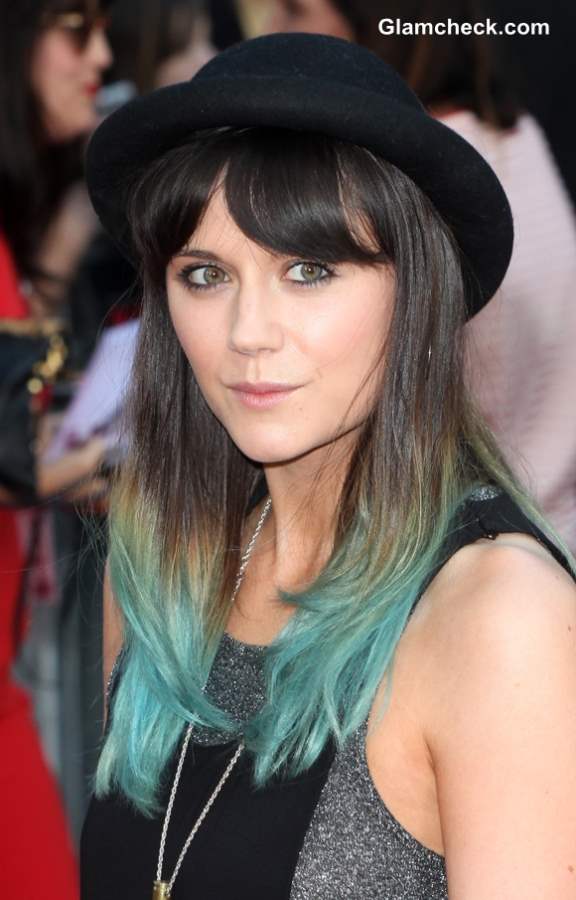 Lilah Parsons Dip Dyes hair Emerald Green