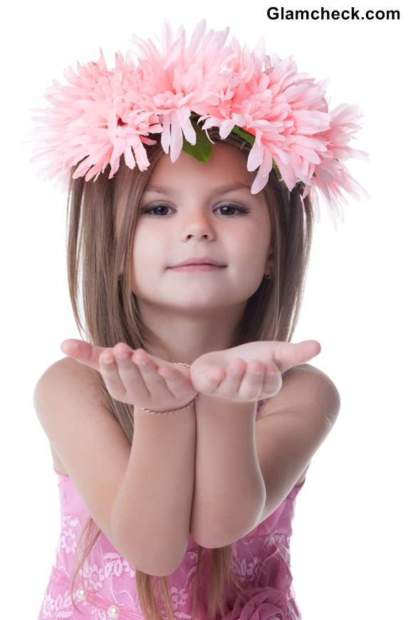 Little girls hairstyle Flower Wreath Hairstyles for Flower Girls