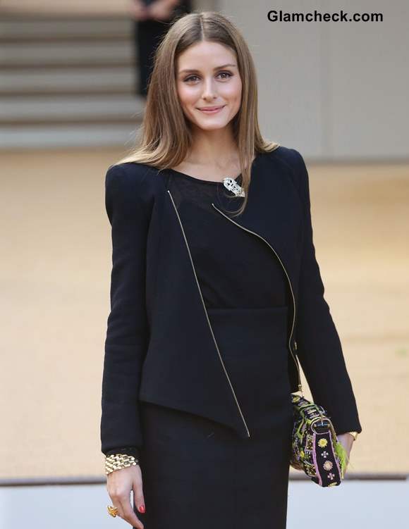 Olivia Palermo at Burberry Prorsum show LFW SS 14