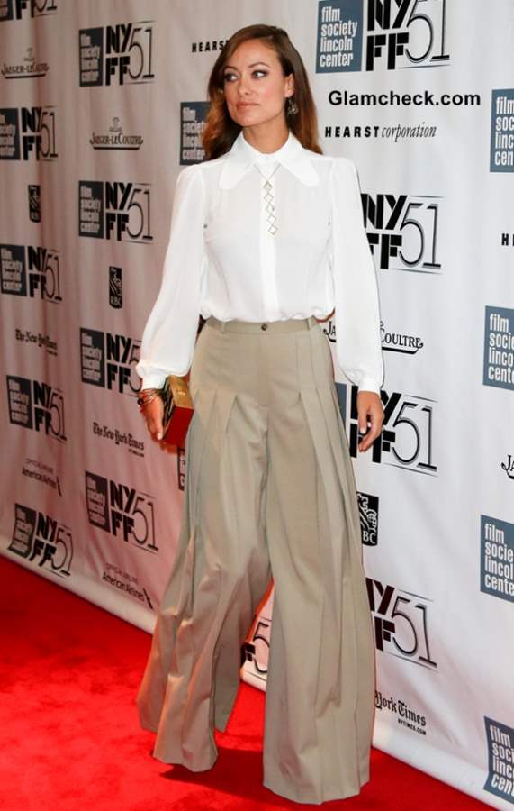 Olivia Wilde Goes Retro in Palazzo Pants 2013