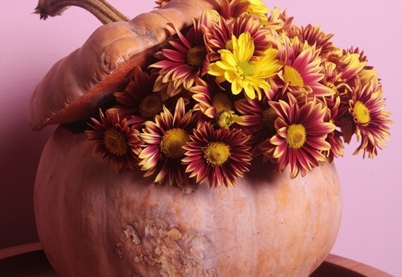 Pumpkin and Flowers Decoration for Halloween