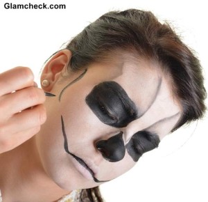 Skull Face Makeup for Halloween