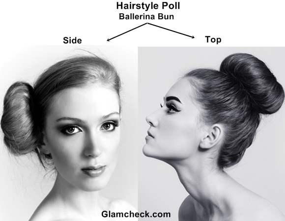 2 ways to sport Ballerina Bun Side Vs Top