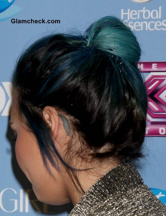 Demi Lovato Blue Hair Color 2013