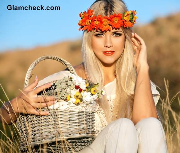 Hairstyle for Thanksgiving Multi Color Floral Wreaths